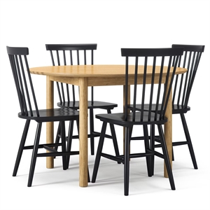Set da Pranzo Department Wood in Rovere/ Nero